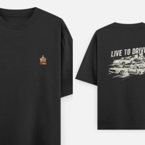 Unisex Live To Drive Oversized T-Shirt – Vintage Car Culture Graphic | SETH JI CAR STATION
