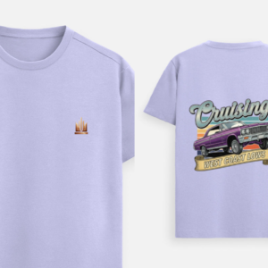 Supima Masterpiece Throttle Tee: "Cruising West Coast Lows" Graphic Oversized T-Shirt